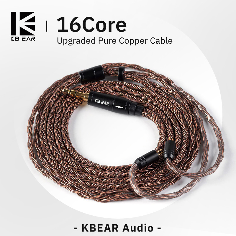 Earphone Foam Tip - KBEAR 16 Core ทองแดงบริสุทธิ์สายหูฟัง 2PIN/MMCX/QDC หูฟัง