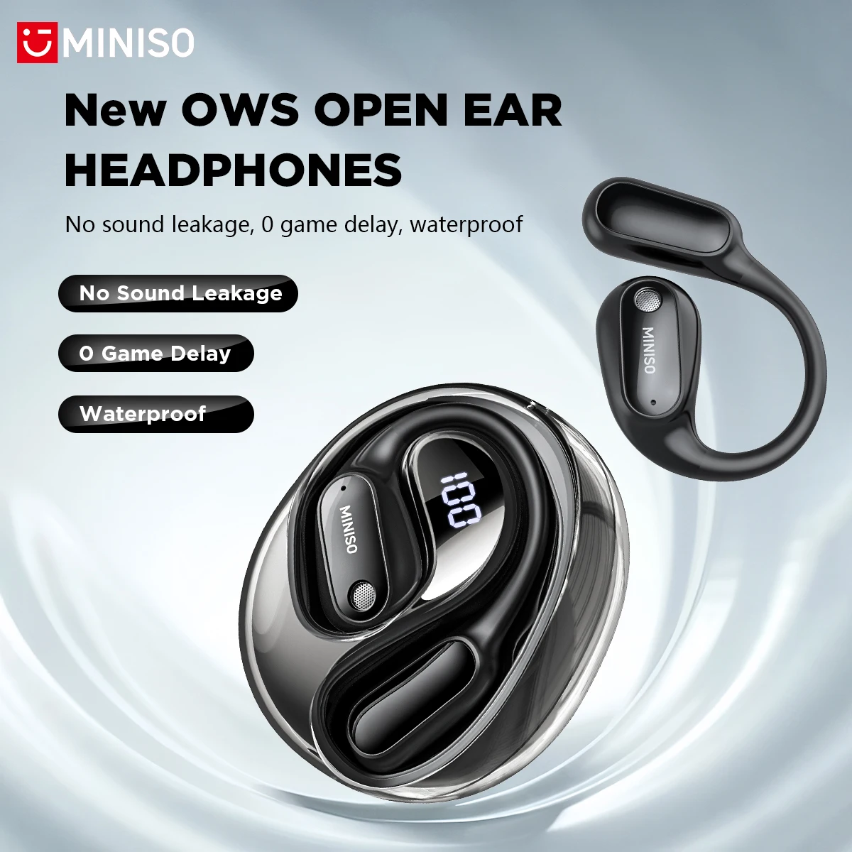 Bluetooth Headset On Ear - MINISO MS190 หูฟังแปลภาษาด้วยเสียง AI แบบเรียลไทม์ รองรับ