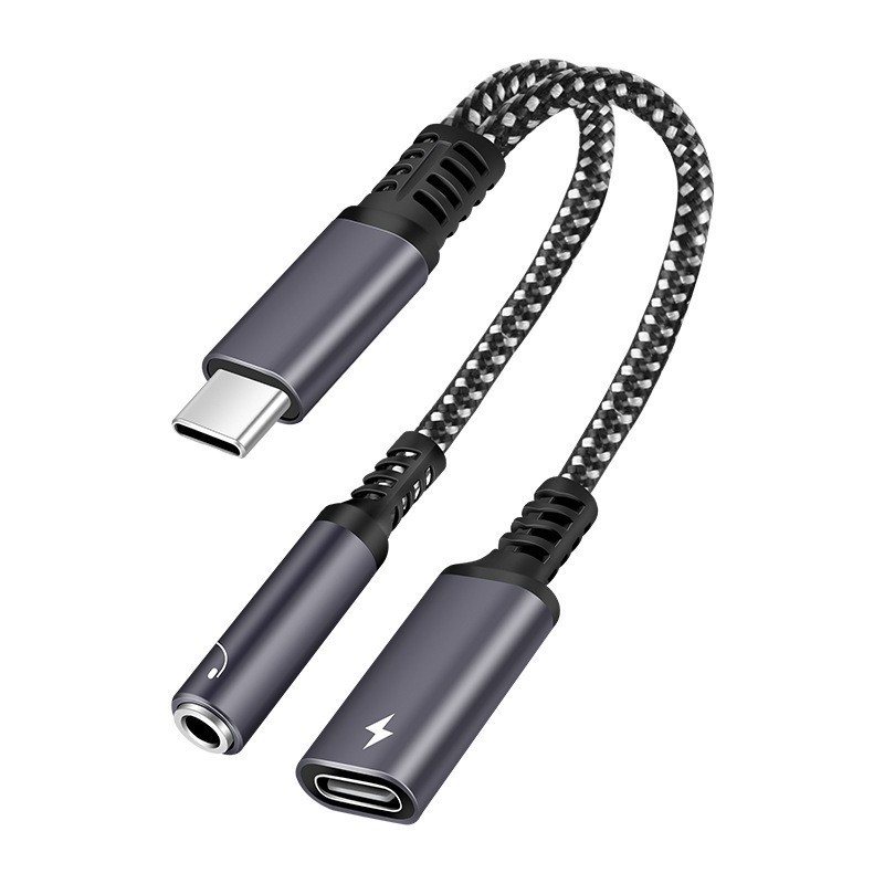Earphone Splitter Jack - สายที่ชาร์จความเร็วสูง PD 10/60W 2 in 1