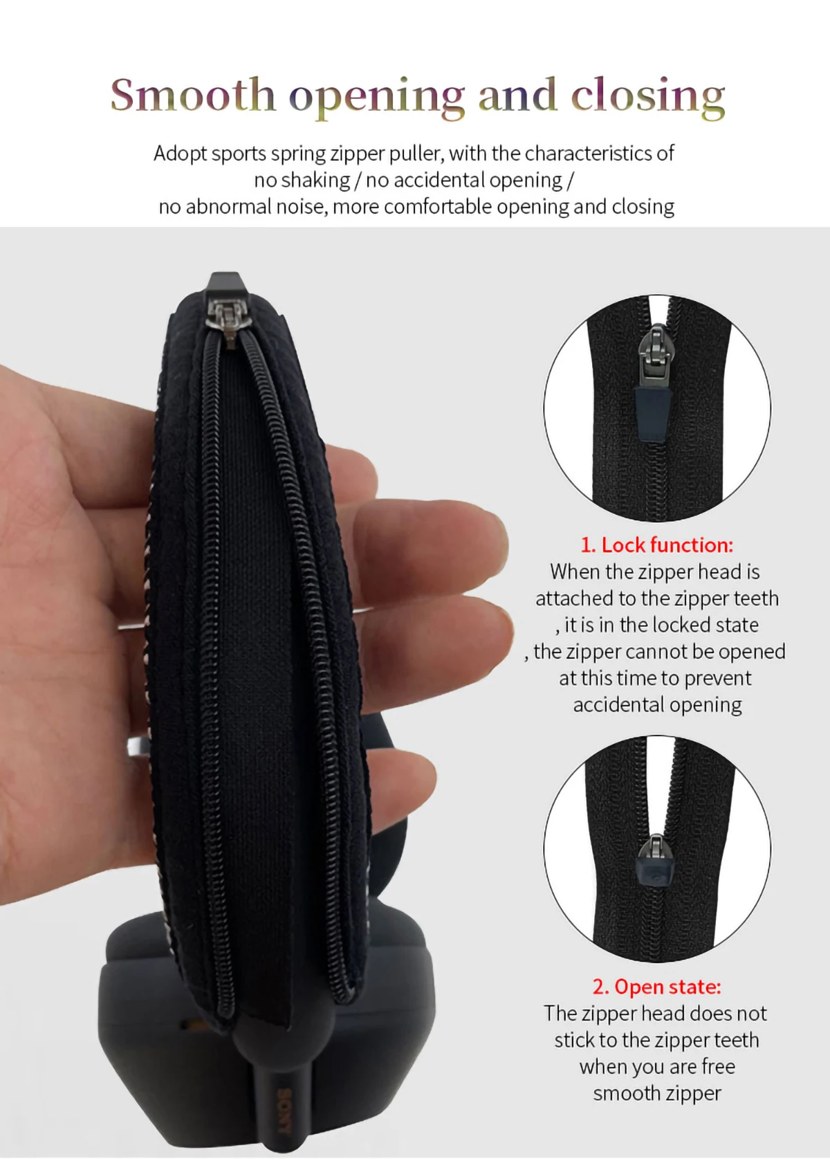 Sony Headphone Wh-1000Xm5 - YAYINCC ผ้าคลุมสายคาดศีรษะหูฟังคุณภาพสูง สำหรับหูฟัง Sony WH-1000XM5 ผ้าถักมีซิป