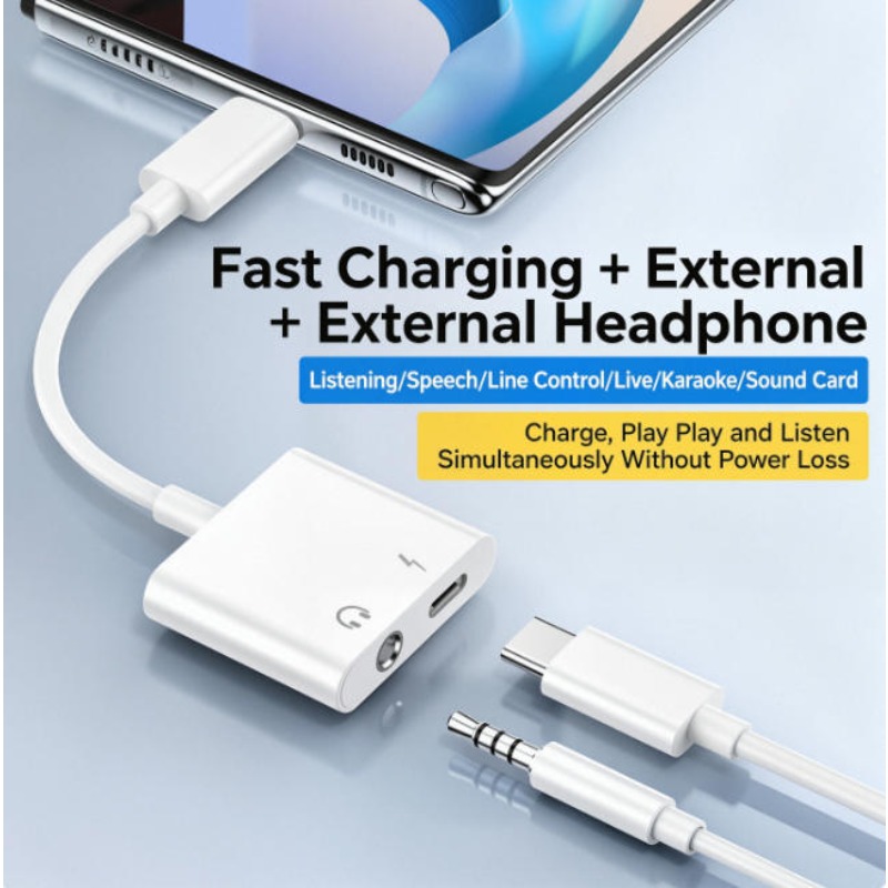 อะแดปเตอร์เสียงสำหรับ iPhone 1 - Earphone Splitter Jack บทวิจารณ์และราคา