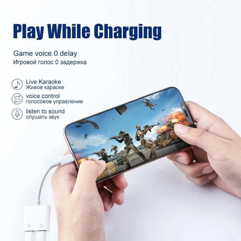 อะแดปเตอร์เสียงสำหรับ iPhone 1 - Earphone Splitter Jack บทวิจารณ์และราคา