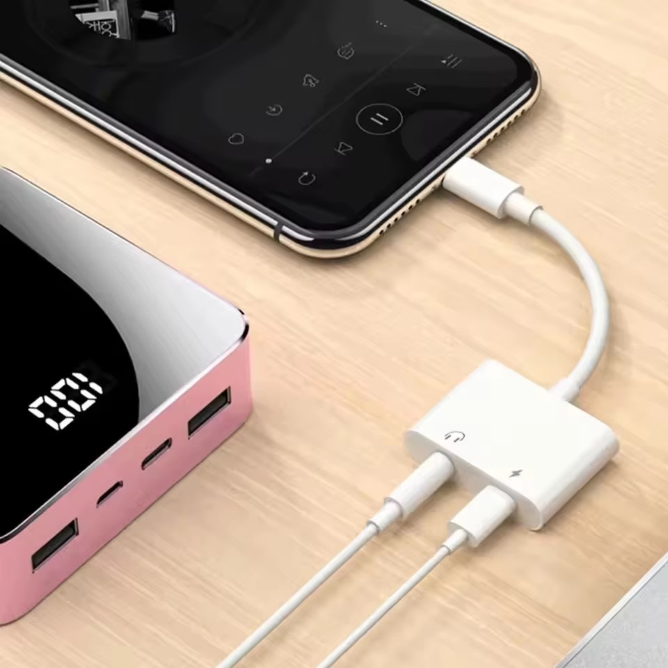 อะแดปเตอร์ชาร์จและเชื่อมต่อเสี - Earphone Splitter Jack บทวิจารณ์และราคา